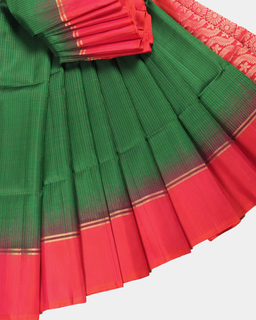 Green Soft Silk Saree T390028-image