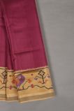Burgundy Patola Silk Saree T3633011