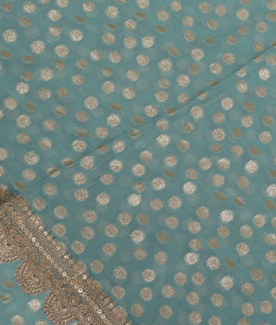 Blue Georgette Silk Saree T379089-image