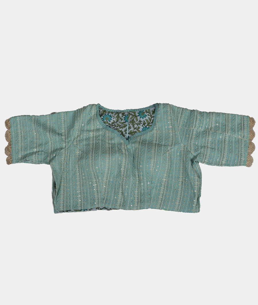 Blue Georgette Silk Saree T3790893