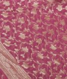 pink Banaras Georgtte Silk Saree T3804211
