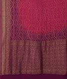 Pink Banaras Georgette Bandhani Silk Saree T3768874