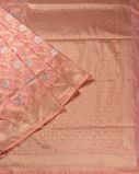Peach Banaras Silk Saree T3851002
