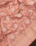 Peach Banaras Silk Saree T3851004