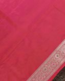 Pinkish Orange Banaras Silk Saree T3804443