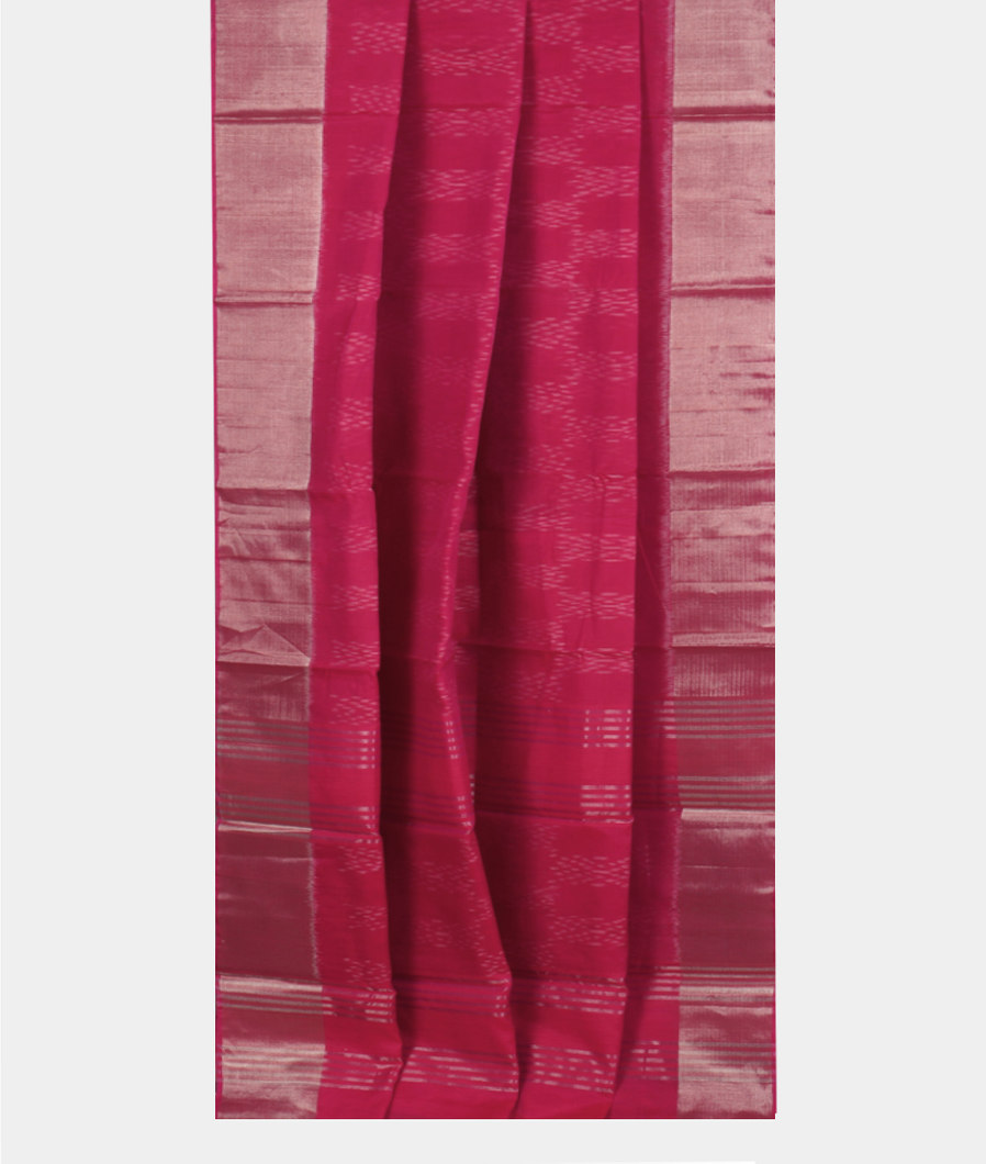 Pink Pochampalli Silk Cotton Saree T3893482