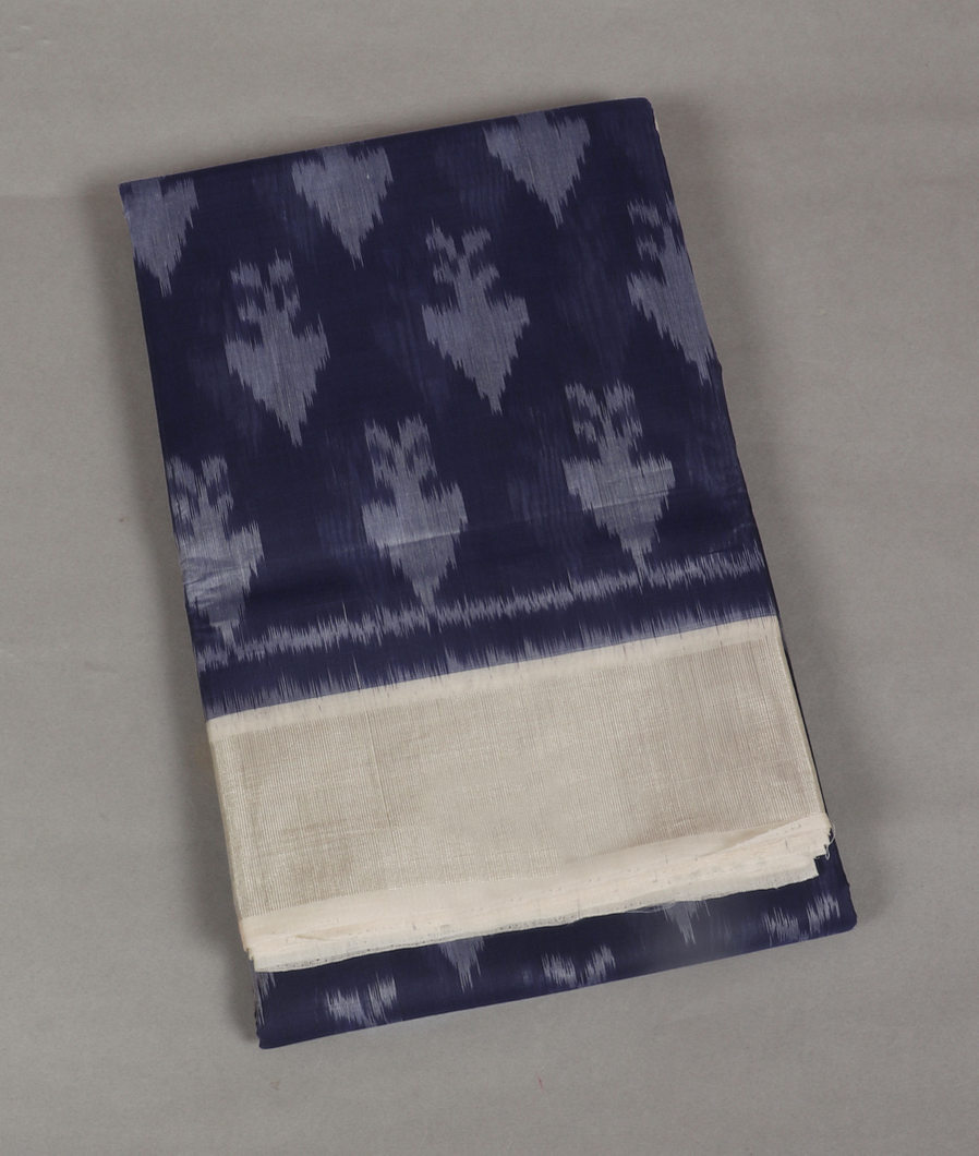Blue Pochampalli Silk Cotton Saree T389360-image