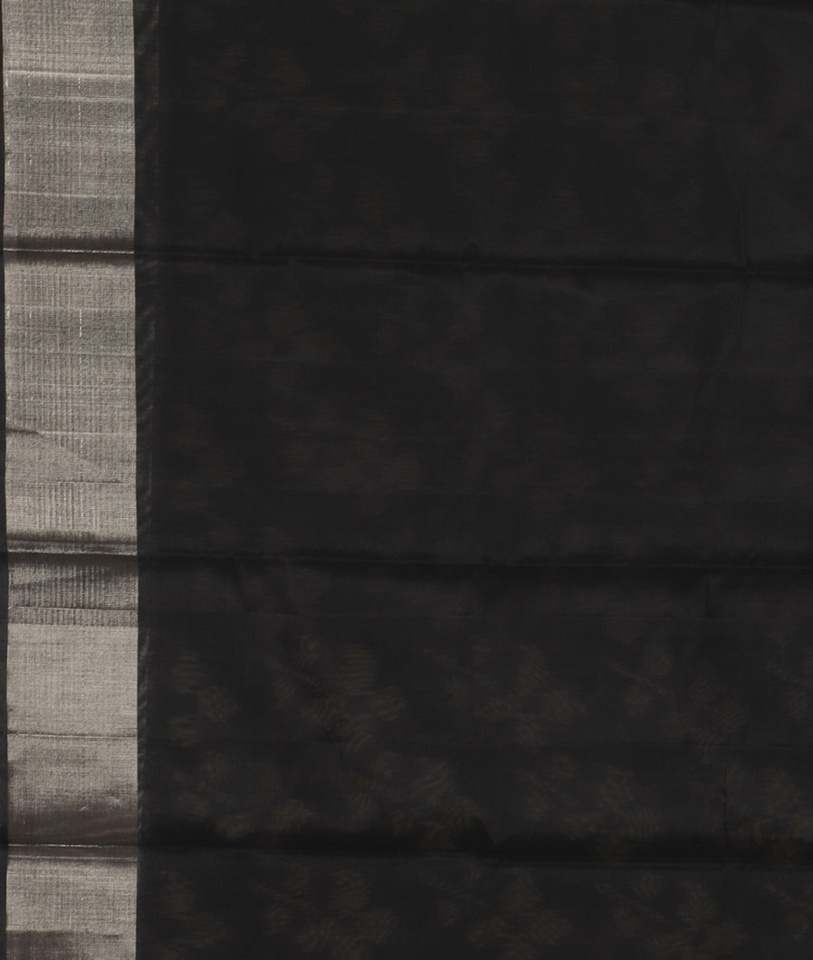 Black Pochampalli Silk Cotton Saree T3893493