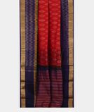 Red Pochampalli Silk Cotton Saree T3893062