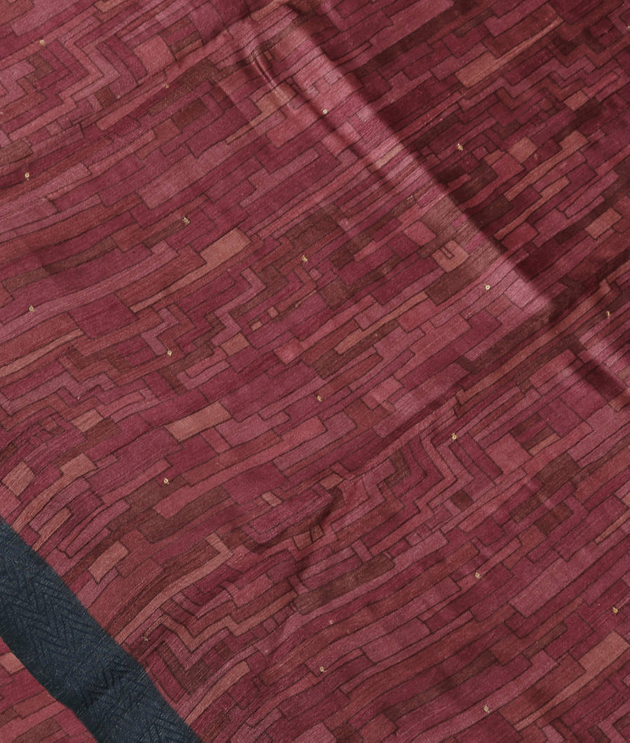 Multicolour Tussar Printed Saree T378378-image