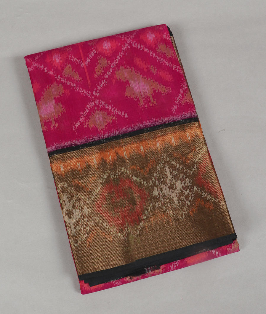 Purple Pochampalli Silk Cotton Saree T389371-image