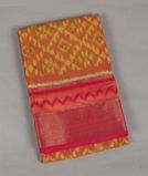 Yellow Pochampalli Silk Cotton Saree T3893021