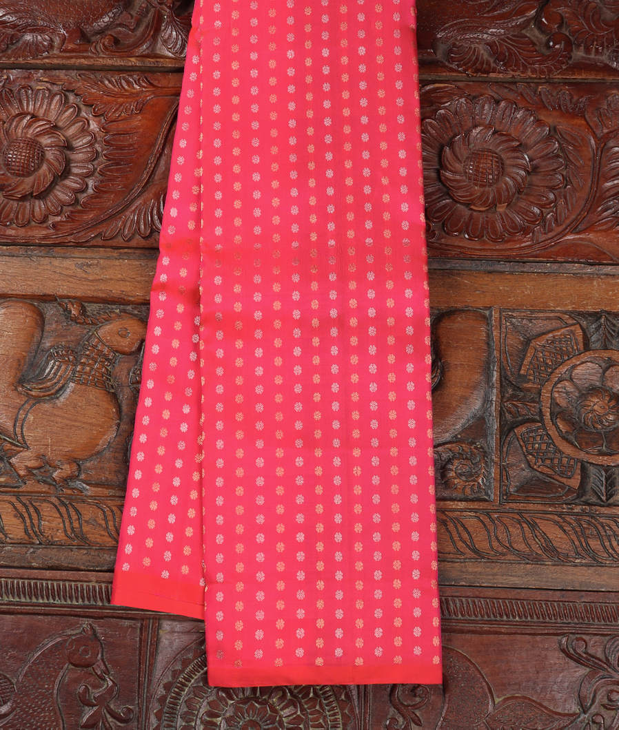 Pinkish Orange Handwoven Kanjivaram Silk Saree T372987-image