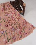 Peach Crepe Silk Saree T3895031