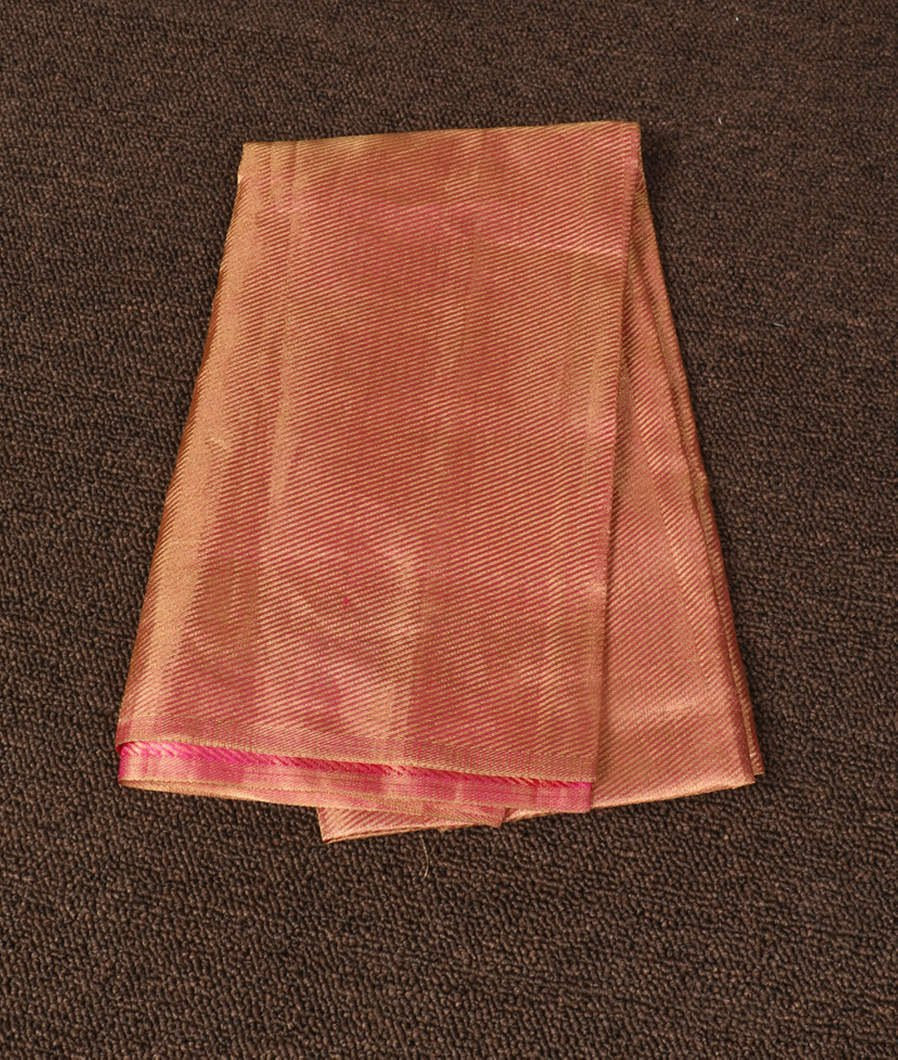 Gold Handwoven Kanjivaram Silk Tissue Blouse T390385-image