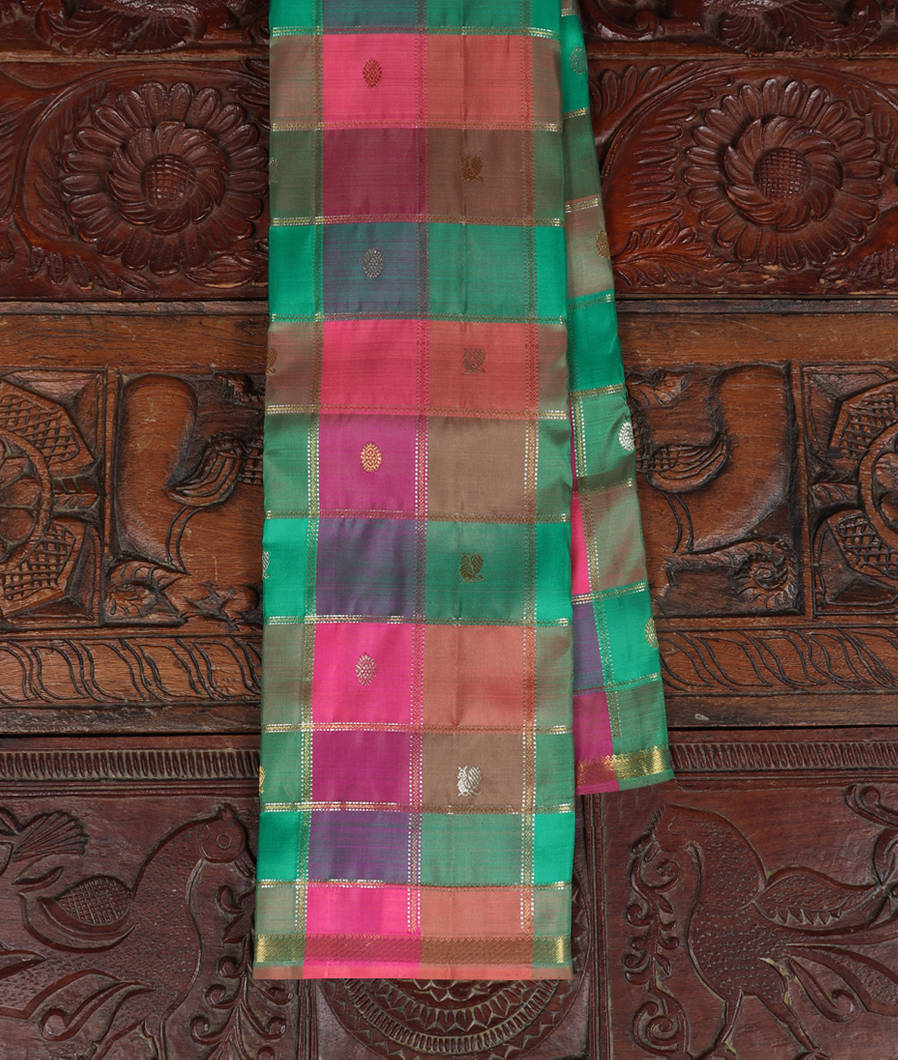 Multicolour Handwoven Kanjivaram Silk Saree T370280-image