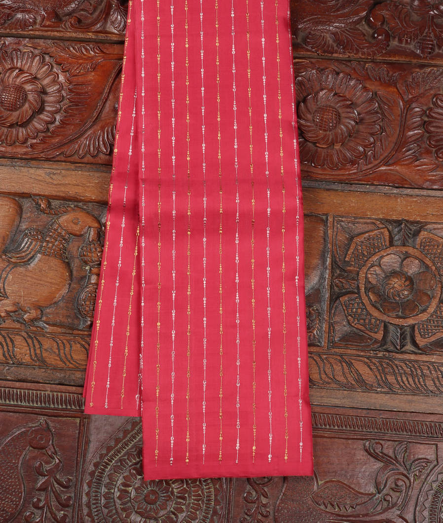 Pinkish Red Handwoven Kanjivaram Silk Saree T373468-image