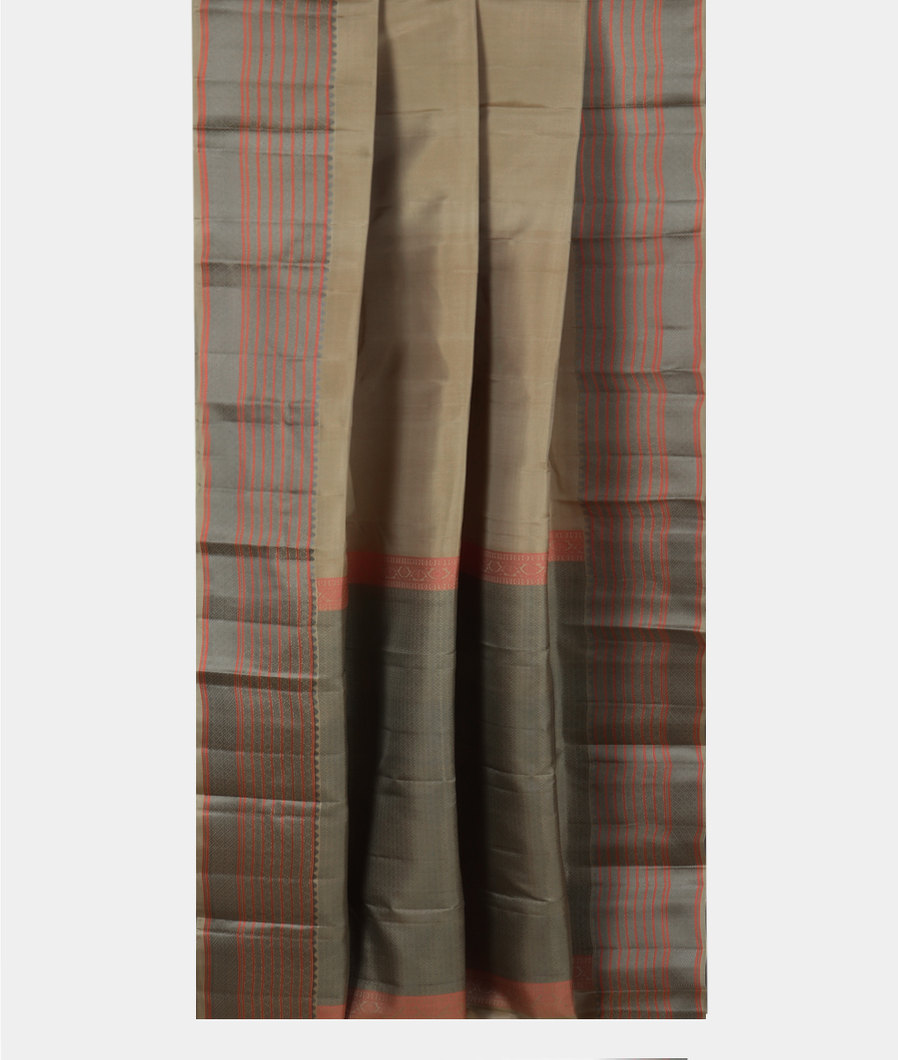 Greenish Grey Soft Silk Saree T3910832