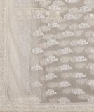 Off - White Georgette Silk Embroidery Saree T1021894