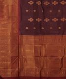 Deep Brown Handwoven Kanjivaram Silk Saree T3870364