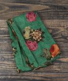 Green Hand Printed Kanjivaram Silk Blouse T3885241