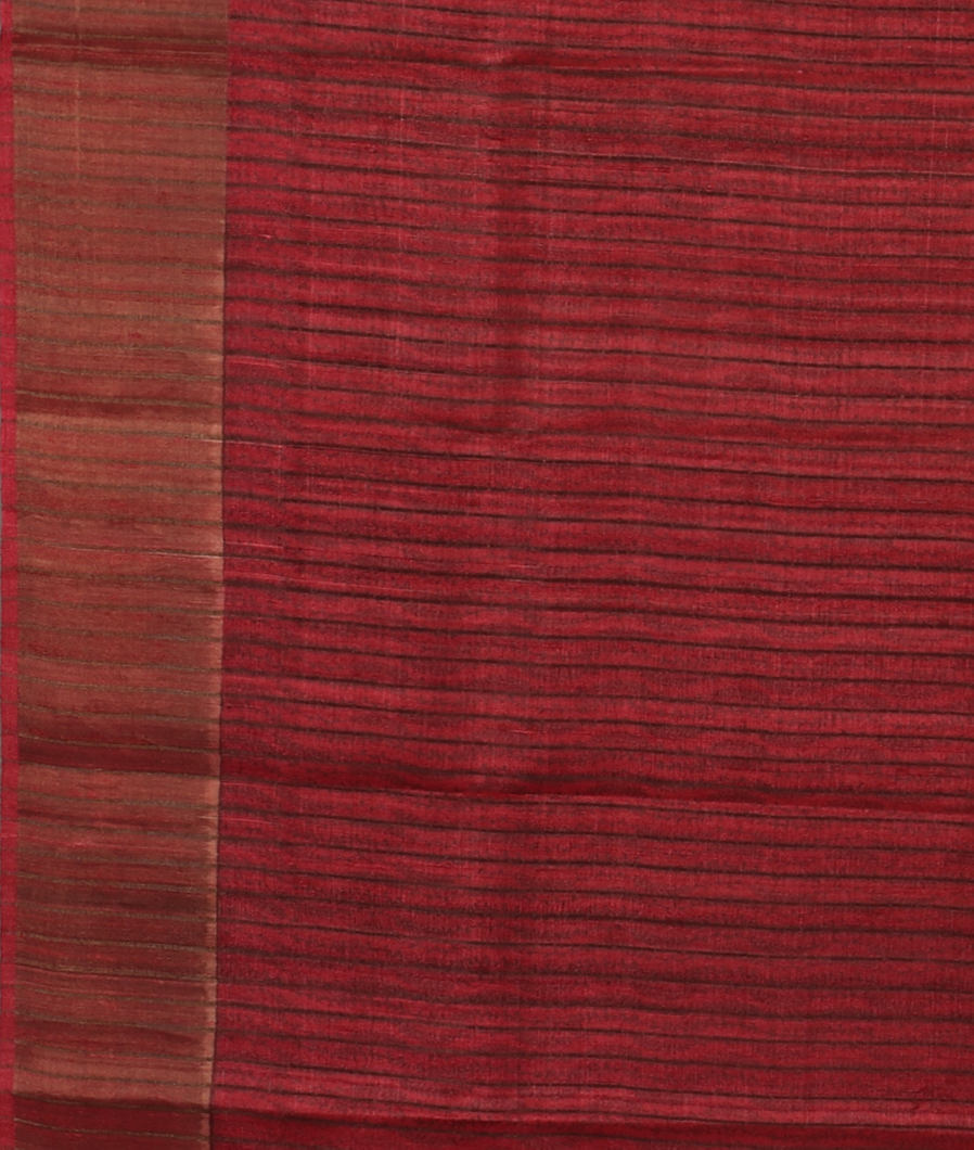 Beige Tussar Printed Saree T3889643