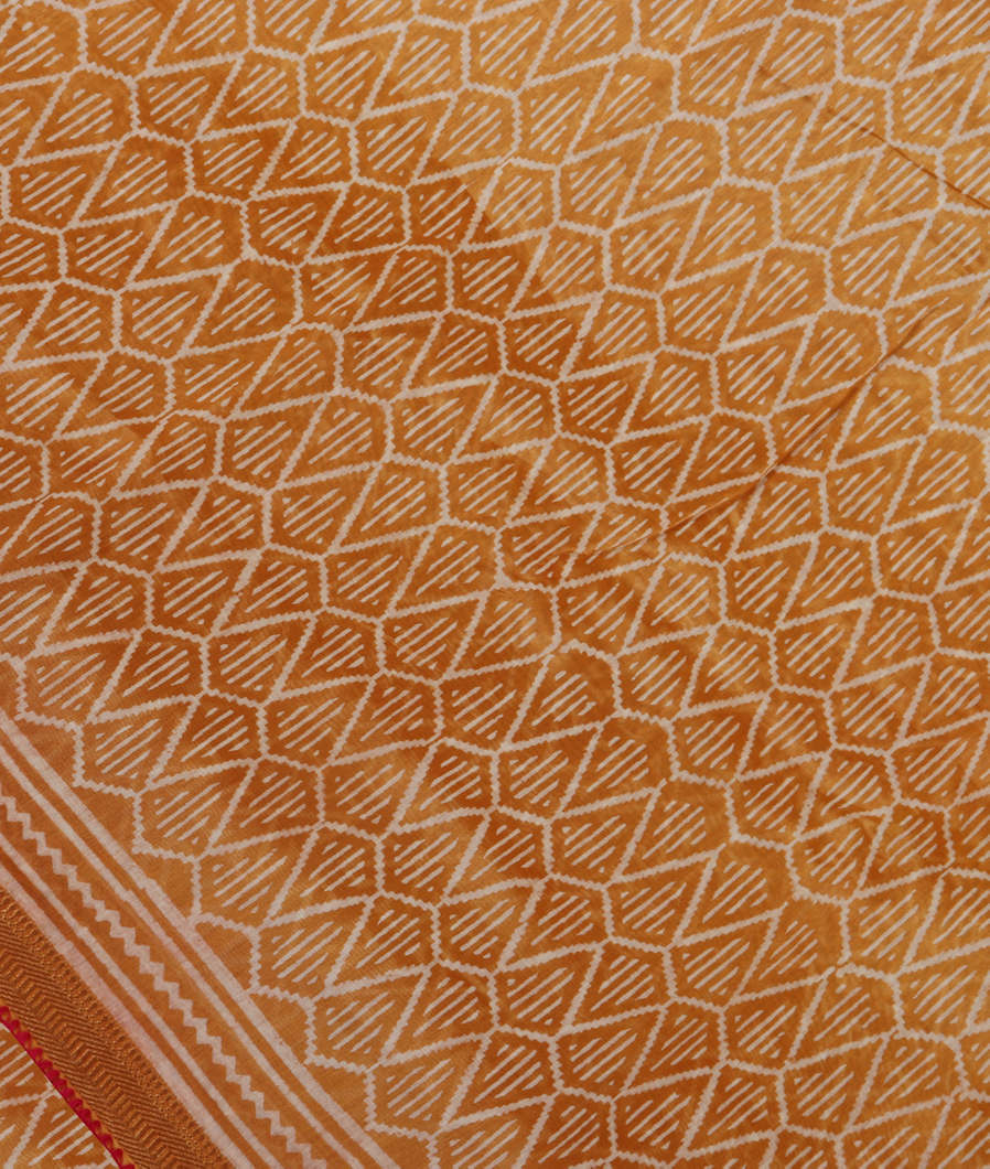 Yellow Chanderi Cotton Saree T391998-image