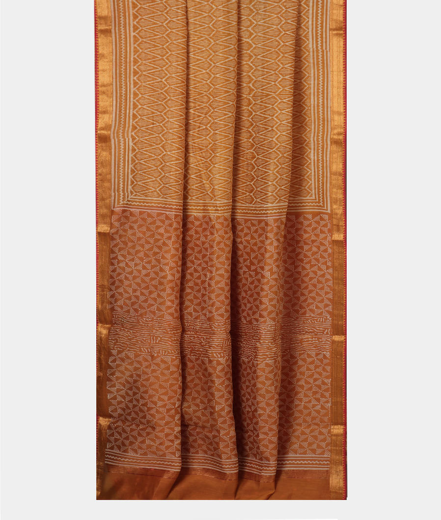 Yellow Chanderi Cotton Saree T3919982