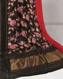 Black Printed Soft Silk Saree T3925322