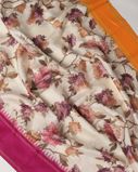 Off - White Printed Soft Silk Saree T3925354