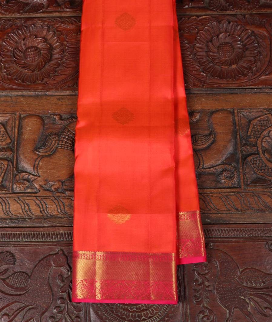 Orange Soft Silk Saree T391082-image