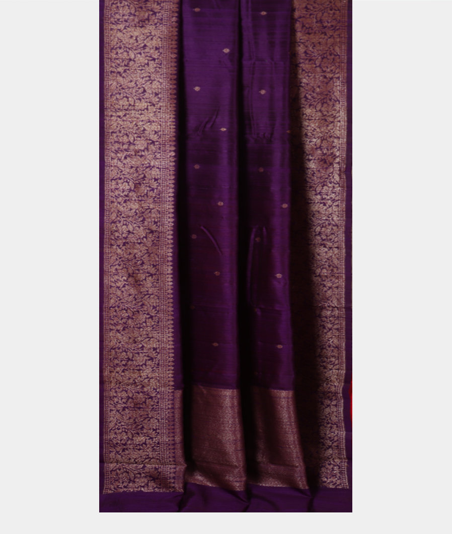Purple Banaras Tussar Saree T3896392