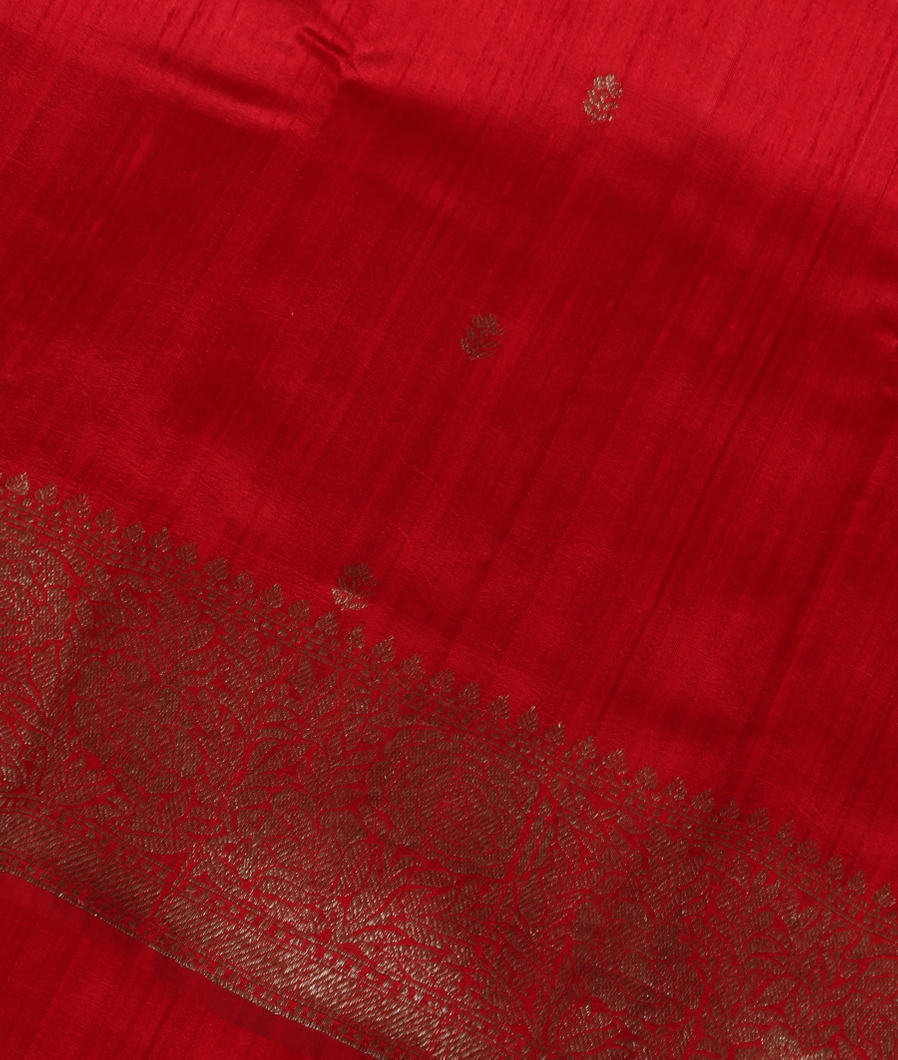 Red Banaras Tussar Saree T389648-image