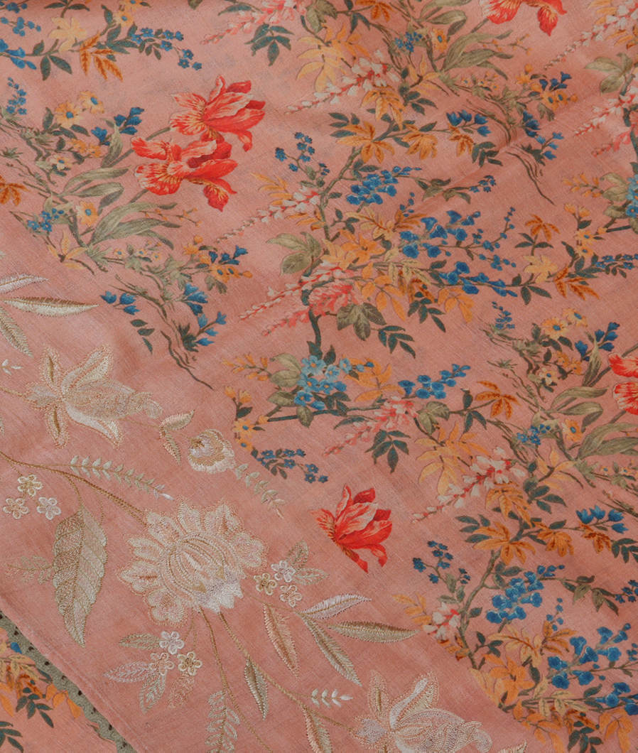 Pink Tussar Printed Saree T366224-image