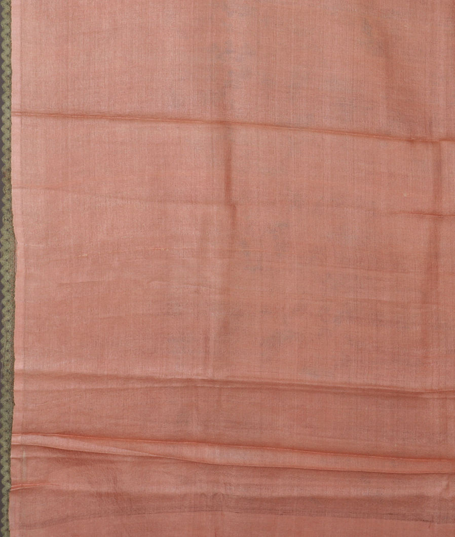 Pink Tussar Printed Saree T3662243