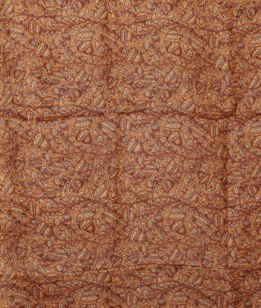 Beige Tussar Kantha Work Saree T3717613
