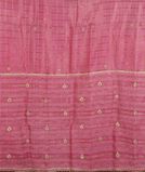Pink Tussar Embroidery Saree T3823645