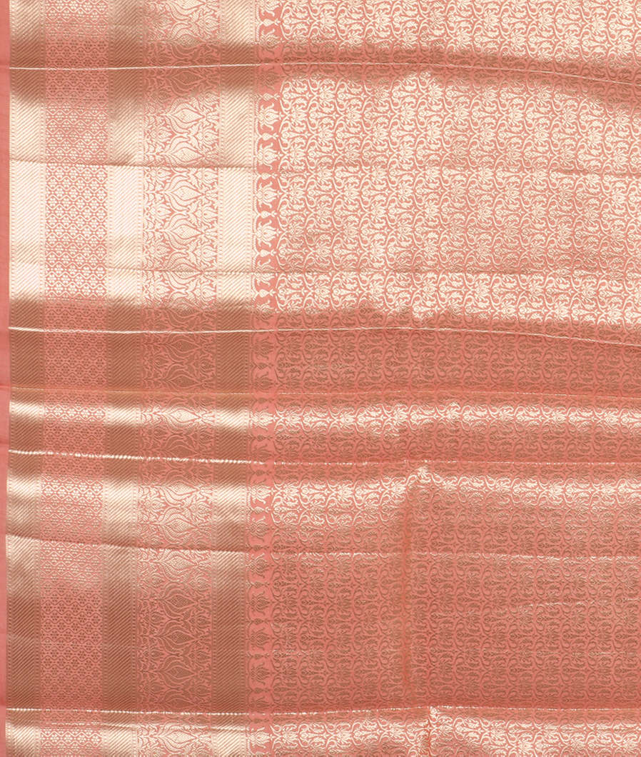 Peach Chaniya Silk Saree T3799883