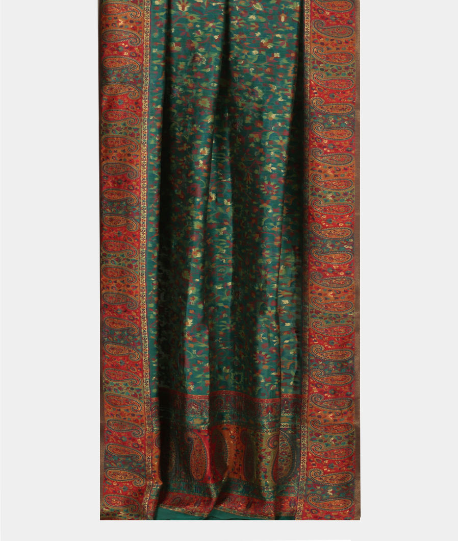 Green Cashmere Kani Silk Dupatta T3704592