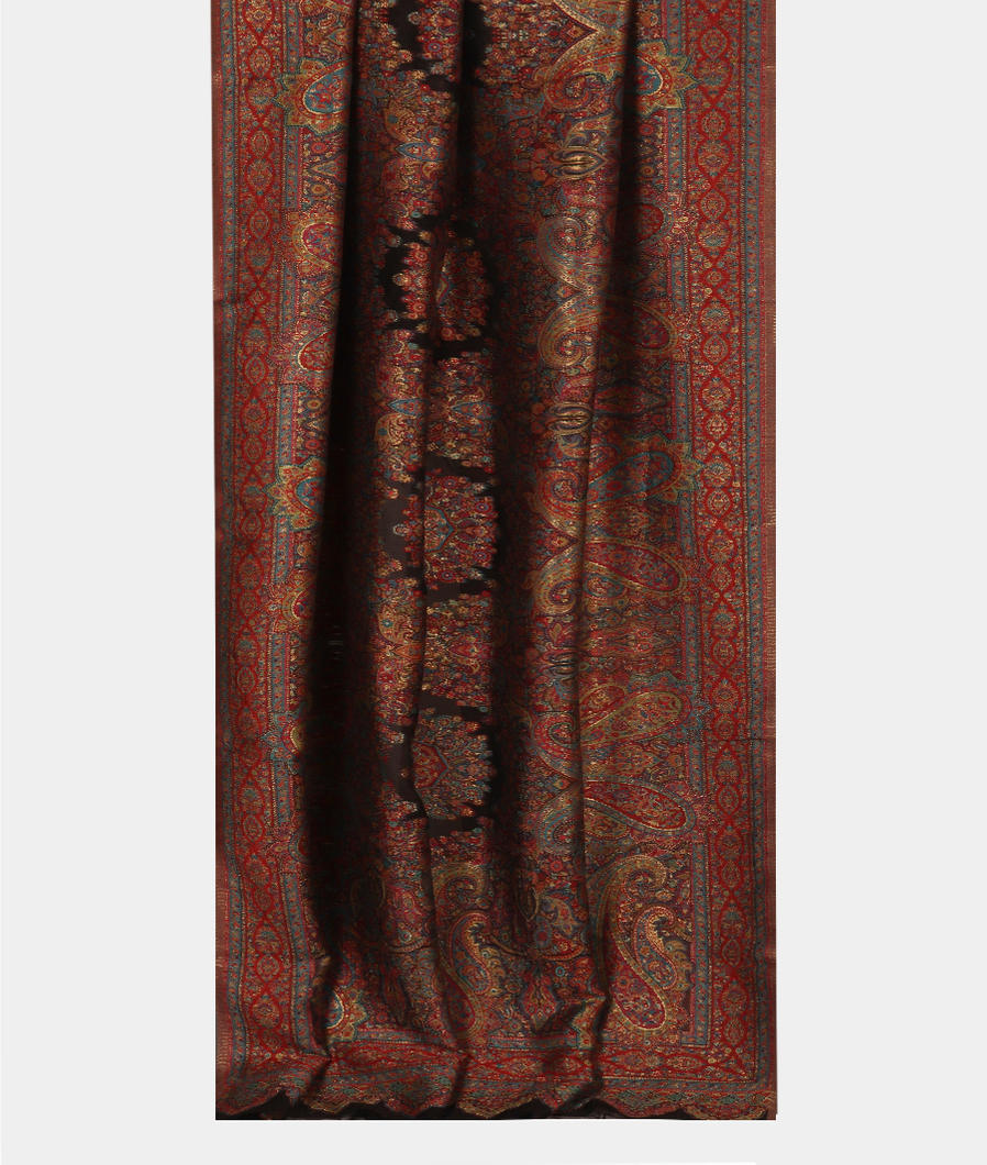 Black Cashmere Kani Silk Dupatta T3704472