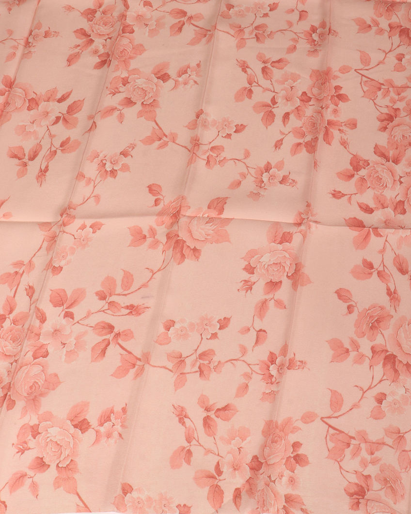 Light Peach Handwoven Tussar Saree T3896965