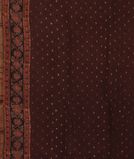 Brown Ajrakh Cotton Saree T3920303