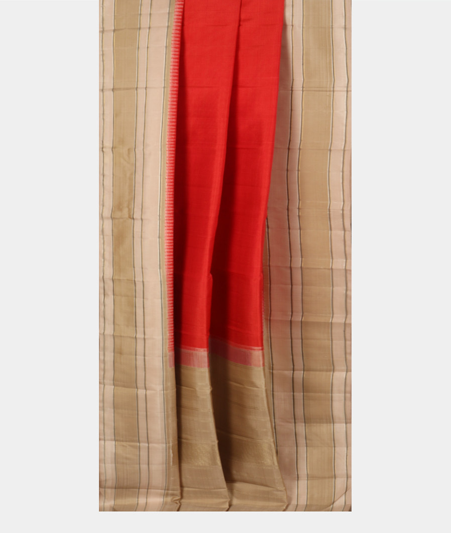 Pink and Orange Handwoven Kanjivaram Silk Saree T3845702