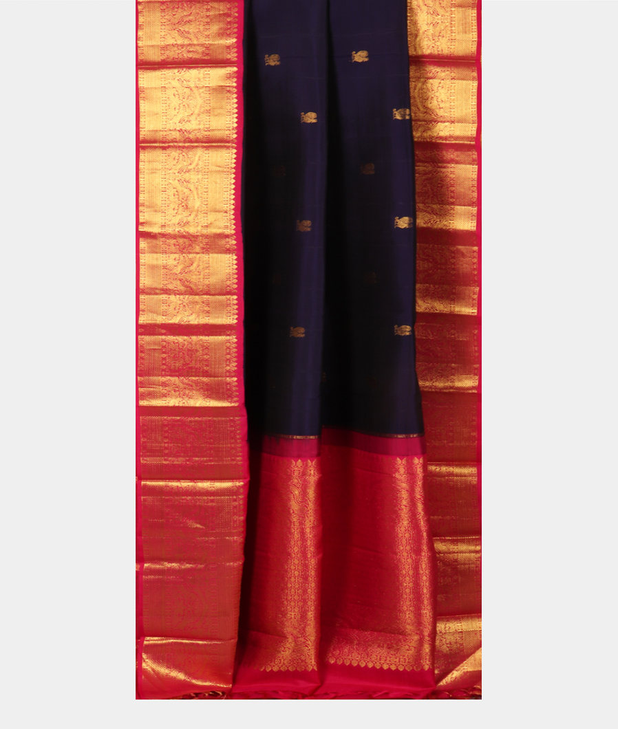 Blue Handwoven Kanjivaram Silk Saree T3864602