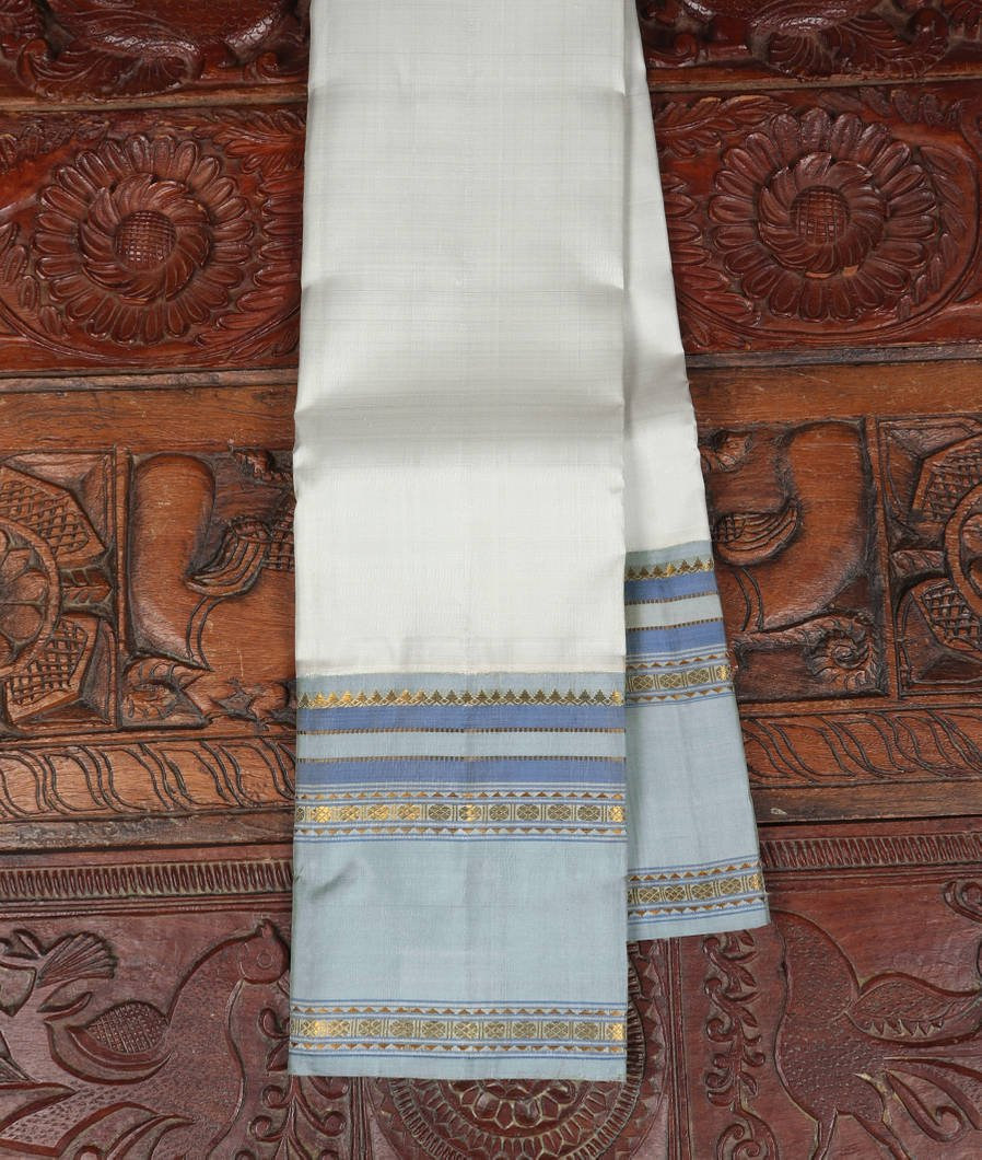 White Handwoven Kanjivaram Silk Saree T362977-image