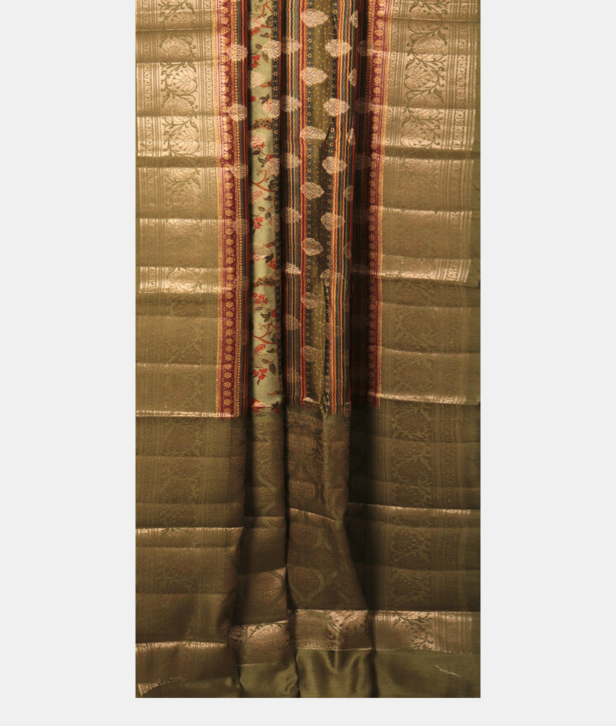 Green Chaniya Silk Saree T2930712