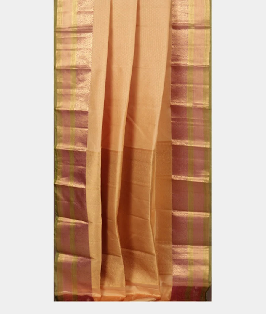 Cream Soft Silk Saree T3082792