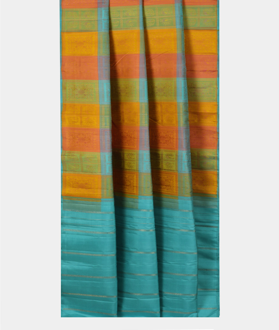 Multicolour Handwoven Kanjivaram Silk Saree T3745472