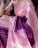 Purple Handwoven Kanjivaram Silk Saree T3679845