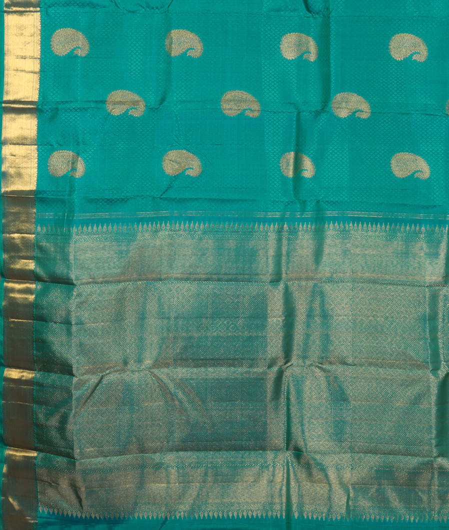 Green Handwoven Kanjivaram Silk Saree T3926724